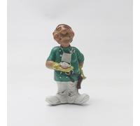 YUZDNM Statua Artistica Scultura - Statuetta Decorativa in Resina Raffigurante un'occupazione Professionale, Statue Decorative di Dentista, Dottore, Giudice, Vigile del Fuoco(Color d)