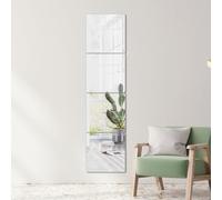 yuzeyurun Piastrelle a specchio, autoadesive, set da 4 pezzi (20 x 20 cm), in vero vetro HD, senza distorsioni, per armadi, porte, bagno e decorazioni