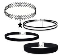 YUZHEDM 4 Pezzi Collana Donna, Gioielli Donna, Necklace, Collana da in Regalo per Compleanno Matrimonio Anniversario Originale Portafortuna da Regalare in Ogni Occasione (30-40cm)
