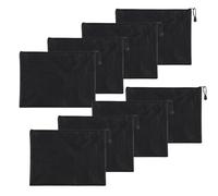 YUZHEDM 8 Pezzi Pochette Porta Soldi Nero A5 24×17cm Busta Porta Documenti von Cerniera Tessuto Oxford Impermeabile Portadocumenti Impermeabile Adatto per Casa Ufficio Cancelleria Banconote Documenti