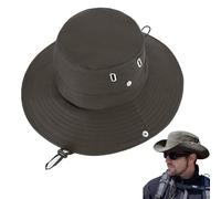 YUZHEDM Cappello Pescatore Uomo Cappello da Pescatore Donna Anti UV Protezione Solare a Tesa Larga per Esterni Safari da Sole per Esterno Escursionismo da UV Cappelli Estivi (Verde Militare)