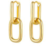 YUZHEDM Orecchini a Cerchio 925 da Appendere con Ciondolo a Forma di U,Orecchini a Cerchio Minimalisti,Orecchini Alla Moda,Orecchini a Goccia, Set per Donne Regalo,oro