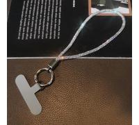 yuzhime Ciondolo Stile Polso Corto con Strass, Ciondolo con Diamante Pieno da Donna, Stile Clip, Cinturino per Cellulare, Tracolla Lunga, Anti-Perdita
