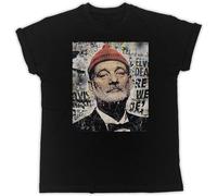 YuZhong Bill Murray Poster T-Shirt Mens Black Unisex Tee Blacks Black M