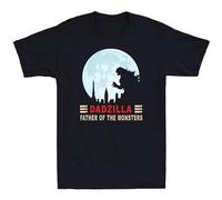 YuZhong Dadzilla Father of The Monsters T-Shirt Short Sleeve Tee Men's T-Shirt Black S