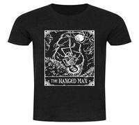 YuZhong Deadly Tarot Mens T Shirt 100% Cotton The Hanged Man Heather Denim Men's Black XXL