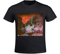 YuZhong Earth Primitive And Deadly Summer T Shirts for Men Round Neck Black 3XL