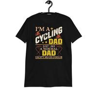 YuZhong I'm A Cycling Dad Except Much Cooler MTB Bicycle Cycling Cyclist Road Bike Short-Sleeved Shirt Top Men's T-Shirt Black XXL