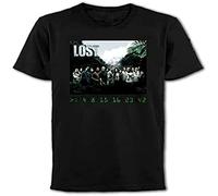 YuZhong Lost Cast And Numbers Dharma Initiative Mens T-Shirt Slogan Geek TV Show Black 3XL