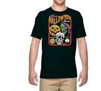 YuZhong Men T-Shirt Halloween Season of The Witch Funny Graphic Tee Cotton Short Sleeve Black XL