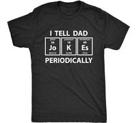 YuZhong Mens I Tell Dad Jokes Periodically Tshirt Funny Science Fathers Day Nerdy Black S