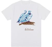YuZhong Pablo Picasso Vintage T-Shirt Cotton Men T Shirt Tee Tshirt Tops White M