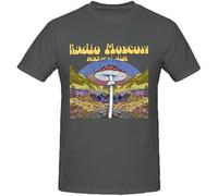 YuZhong Radio Moscow Magical Dirt Fun Tee Shirts for Men Grey XL