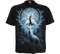 YuZhong Tree of Life Front Print T Shirt Men's T-Shirt Black M