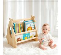 YUZINO Libreria per bambini bifacciale in legno, libreria per cameretta dei bambini, libreria per bambini, cameretta dei bambini, camera da letto, sala giochi, stile Montessori