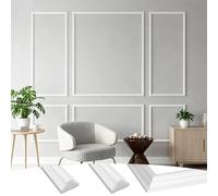 YUZINO Set di 6 pannelli da parete, 34 pannelli da parete staccabili e incollati, includono supporto con colla, pannelli pretagliati, pannelli di modanatura da parete staccabili e attaccati, per