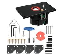 YUZINO Sollevatore da tavolo per router, fresatrice per fresatrice, inserto per piano del router, lavorazione del legno, smussatura con kit base fissa