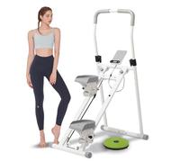 YUZINO Stepper per scale con piastra in vita girevole, macchina per esercizi pieghevole con altezza regolabile, stepper fino a 120 kg di capacità per allenamento in palestra a casa