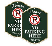 Yuzkouge Cartello "Please No Parking Here", 2 pezzi, 25,4 x 35,6 cm, in alluminio antiruggine, resistente alle intemperie, resistente allo sbiadimento, facile da montare.