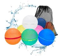 YUZNA 10 PCS Palloncini d'Acqua Riutilizzabili, Gavettoni D'acqua Riutilizzabili Magnetici Autosigillanti per Estivi Spiaggia Piscina Giardino Palloncini Gioco, per bambini e adulti