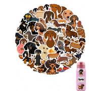 YUZNA 120 Adesivi Bassotto in PVC, Impermeabili e Anti-Graffio, Sticker Decalcomania Resistente per Borraccia, Laptop, Skateboard, Diario, Kit Decoro DIY Regalo Perfetto Amanti Bassotti