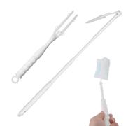 YUZNA 2 Pezzi Maniglie di Ricambio per Swiffer Plumeau, Manico Esteso Manico Telescopio Regolabile Spugna Regolabile per Accessori per La Pulizia (1 Lungo, 1 Corto)