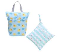 YUZNA 2PCS Wet bag pannolini lavabili Borsetta porta pannolini ecologica e impermeabile,Wetbag porta costume bagnato da usare come borsa pannolini lavabili,porta pannolini,wet bag,pannolini lavabili