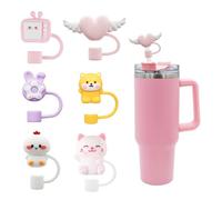 YUZNA 6 Coperture per Cannuccia per Cup, 10 mm, in Silicone Antipolvere, Riutilizzabili, per Accessori St-an-Ley da 40/30 Once (6PCS Miscela di Colori)