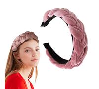 YUZNA Cerchietto Dirndl in Velluto Intrecciato per Donne Rosa, Accessorio Capelli Largo per Oktoberfest
