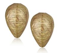 YUZNA Nido di Vespe (2 Pezzi), Resistente alle Intemperie, Anti Vespe da Esterno, Nido Artificiale da Appendere, Repellente per Vespe e Calabroni, Per Balcone e Giardino all'Aperto