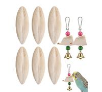 YUZNA Osso di Seppia Naturale e Giocattoli da Masticare, 6 Pezzi (5-7cm) + 2 Giochi per Tartarughe, Uccelli, Pappagalli, Supporto Essenziale per Becco, Guscio e Calcio