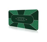 YUZPKRSI Tappetino da Poker 120 × 60cm, Texas Hold’Em Panno da Poker Portatile, Professionale Tappeto da Poker per 6 Giocatori, Layout Superiore del Poker con Borse da Trasporto (120x60cm-Verde)