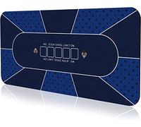 YUZPKRSI Tappetino da Poker 180 × 90cm, Texas Hold’Em Panno da Poker Portatile, Professionale Tappeto da Poker per 10 Giocatori, Layout Superiore del Poker con Borse da Trasporto