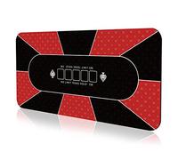 YUZPKRSI Tappetino da Poker 180 × 90cm, Texas Hold’Em Panno da Poker Portatile, Professionale Tappeto da Poker per 10 Giocatori, Layout Superiore del Poker con Borse da Trasporto