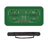 YUZPKRSI Tappetino da tavolo professionale portatile da 177,8 x 88,9 cm, con borsa per il trasporto, in gomma antiscivolo, per giochi di craps, per feste, intrattenimento domestico, serate di gioco