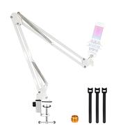 YUZUHOME Braccio professionale Hyperx Quadcast S, bianco, metallo, supporto da scrivania, braccio regolabile