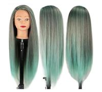 YVAAASIYC Bella testa da parrucchiere colorata for acconciature , manichino for cosmetologia, for intrecciare la(Black)