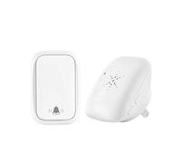 YVAAASIYC Campanello for porta impermeabile senza fili for uso domestico, batteria, anello di controllo remoto, campanello for autoalimentato(1button1receiver-W)