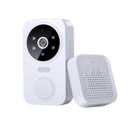 YVAAASIYC Campanello for videocitofono wireless WiFi con telecamera citofonica a 2 vie APP Suoneria Monitoraggio remoto Visione notturna for porta Smart Home(White)