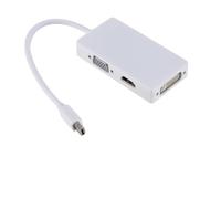 YVAAASIYC Cavo adattatore DisplayPort a VGA DVI 4K 3 in 1 1080P Thunderbolt Mini DP a for Mac, laptop, PC(White)