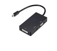 YVAAASIYC Cavo adattatore DisplayPort a VGA DVI 4K 3 in 1 1080P Thunderbolt Mini DP a for Mac, laptop, PC(Black)