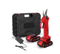 YVAAASIYC Cesoie elettriche da potatura Portatili a Batteria, cesoie Giardino alimentate a Ricaricabile, Diametro di Taglio 25 mm(Red)