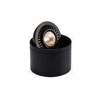 YVAAASIYC Downlight Plafoniera Rotonda Angolo 360 Orientabile LED COB Montaggio Superficiale 5W-25W Faretto da Soffitto Sfondo Immagine(Black,3000K,7W)