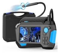 YVAAASIYC Endoscopio Girevole a Doppia Lente da 360 Gradi, Telecamera di ispezione Digitale Girevole da 4,3 Pollici, Telecamera a Serpente Impermeabile IP68 con 8+1 LED(1m)