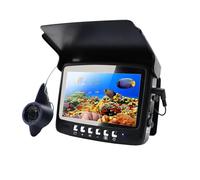 YVAAASIYC Monitor a Colori da 4,3" Telecamera Subacquea for la Pesca, Fish Finder sul Ghiaccio, ecoscandaglio Wireless, Accessori for(Black)