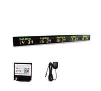 YVAAASIYC Orologio Digitale da Interno a LED Display a con 5 fusi orari Parete a Fuso orario Mondiale(GPS)