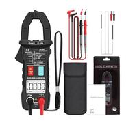 YVAAASIYC Pinza amperometrica Pinza amperometrica Digitale DC AC 600A, Corrente, Vero Valore Efficace, amperometro, Pinza, Smart Auto Rang 6000, multimetro, Tensione, Ohm, Tester NCV(ZT-QB9-DC AC)