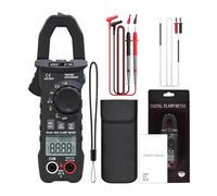 YVAAASIYC Pinza amperometrica Pinza amperometrica Digitale DC AC 600A, Corrente, Vero Valore Efficace, amperometro, Pinza, Smart Auto Rang 6000, multimetro, Tensione, Ohm, Tester NCV(ZT-QS9-DC AC)