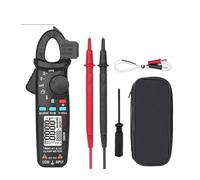 YVAAASIYC Pinza amperometrica Pinza amperometrica Digitale Professionale AC/DC for Riparazione Auto, multimetro TRMS, Controllo in Tempo Reale, Tester di elezione del condensatore NCV(ACM91(Black))