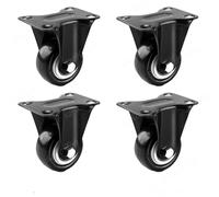YVAAASIYC Ruote girevoli for carichi pesanti 4 pezzi in PP Rulli for ruote for mobili a 360 ° Industriali con freno Ufficio(4 Pcs-Fixed,2 inch)